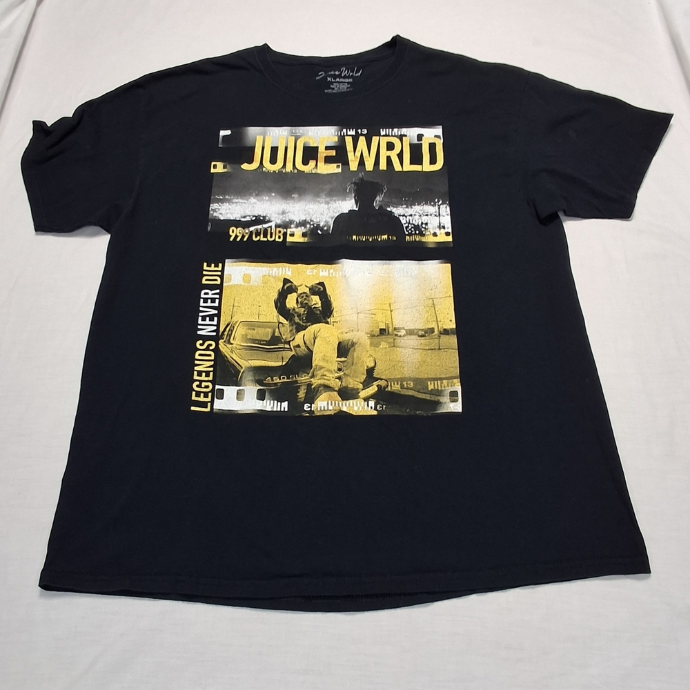 Juice Wrld Legends Never Die 999 Club Mens LARGE Rapper Music Tee Short Sleeve